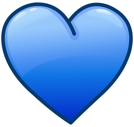 Blue heart iconのイラスト素材