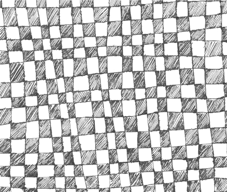 Vector hand drawn checkered patternのイラスト素材