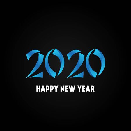 New Years 2020 Design Template Vector illustrationのイラスト素材