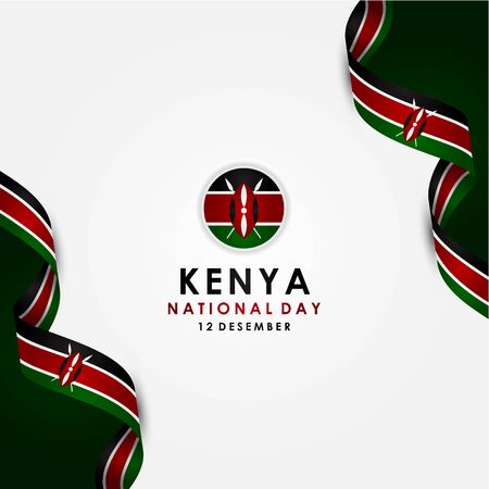 Kenya Independence Day Vector Design Templateのイラスト素材