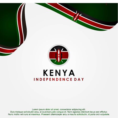 Kenya Independence Day Vector Design Templateのイラスト素材