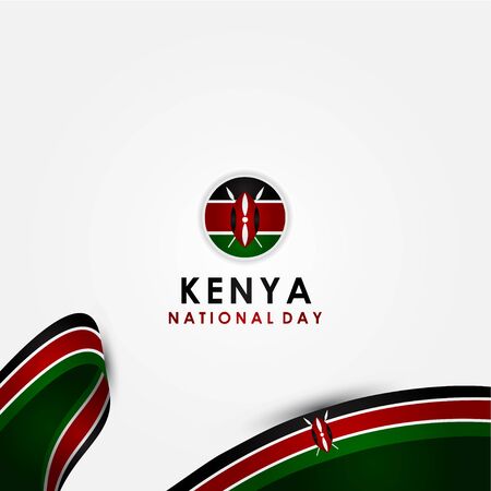 Kenya Independence Day Vector Design Templateのイラスト素材