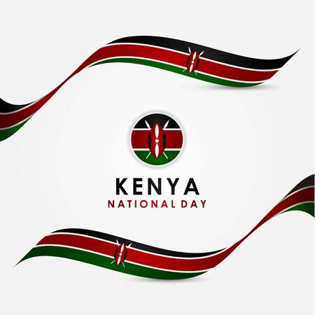 Kenya Independence Day Vector Design Templateのイラスト素材