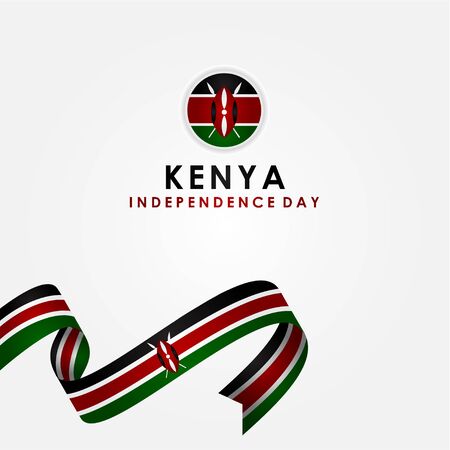 Kenya Independence Day Vector Design Templateのイラスト素材
