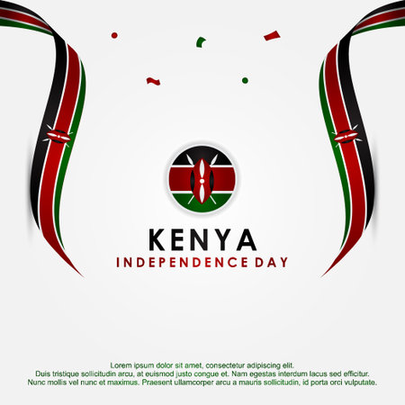 Kenya Independence Day Vector Design Templateのイラスト素材
