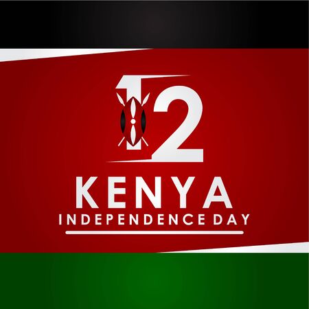 Kenya Independence Day Vector Design Templateのイラスト素材