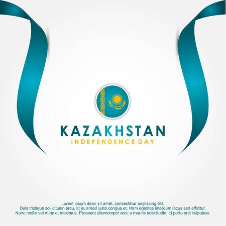 Kazakhstan Independence Day Vector Design Templateのイラスト素材