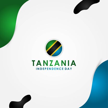 Tanzania Independence Day Vector Design Templateのイラスト素材
