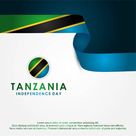 Tanzania Independence Day Vector Design Templateのイラスト素材