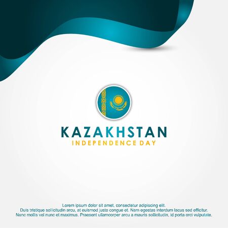Kazakhstan Independence Day Vector Design Templateのイラスト素材