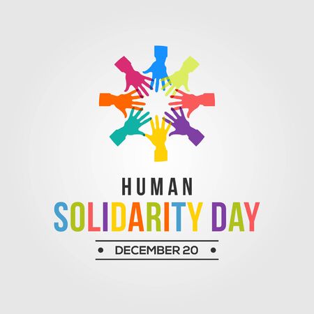 Human Solidarity Day Vector Design Templateのイラスト素材