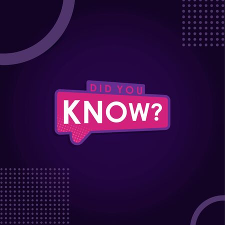 Did You Know Vector Design Templateのイラスト素材