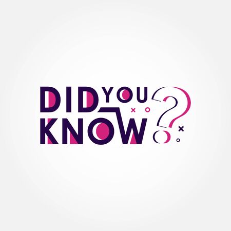 Did You Know Vector Design Templateのイラスト素材