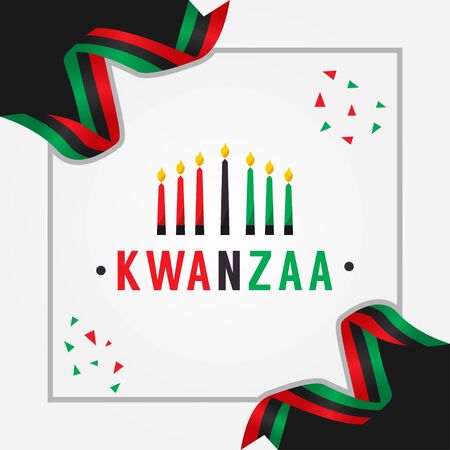 Happy Kwanzaa Day Vector Design Template Backgroundのイラスト素材