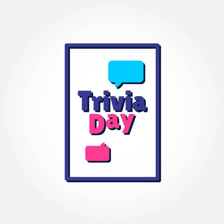 Trivia Day Vector Design Template For Celebrateのイラスト素材