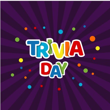 Trivia Day Vector Design Template For Celebrateのイラスト素材
