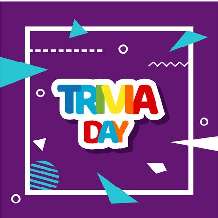 Trivia Day Vector Design Template For Celebrateのイラスト素材