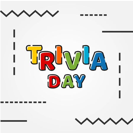 Trivia Day Vector Design Template For Celebrateのイラスト素材