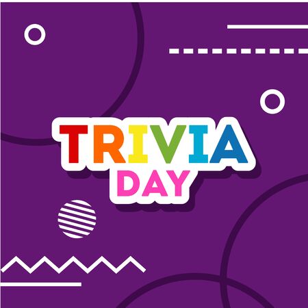 Trivia Day Vector Design Template For Celebrateのイラスト素材