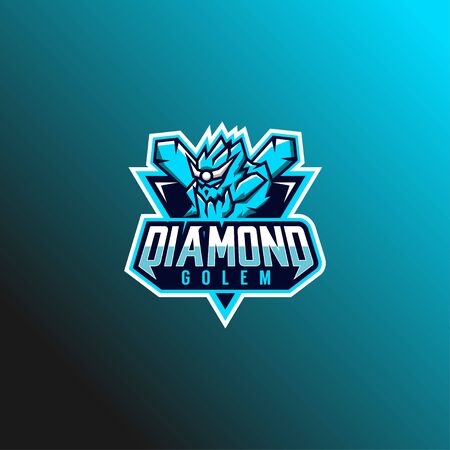 Golem Monster E sport Logo Vector Design Template For Teamのイラスト素材