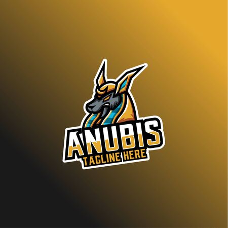 Anubis E sport Logo Vector Design Template For Teamのイラスト素材