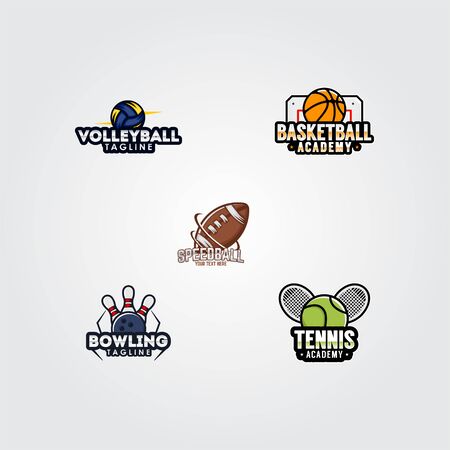 Ball Sports E sport Logo Vector Design Template For Teamのイラスト素材