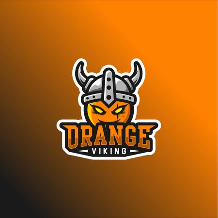 Orange Devil E sports Logo Vector Design Template For Teamのイラスト素材