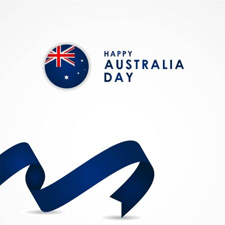 Happy Australia Day Design Template Backgroundのイラスト素材
