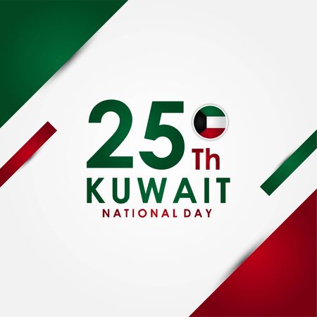 Kuwait Independence Day Vector Design Template. Kuwait National Dayのイラスト素材