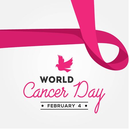 World Cancer Day Design Template Backgroundのイラスト素材