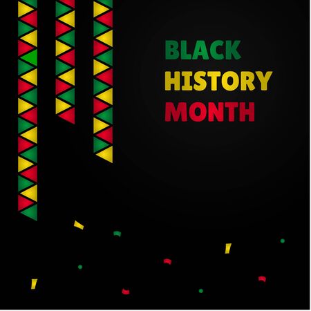 Black History Month Vector Design For Banner or Backgroundのイラスト素材
