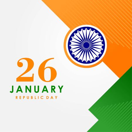 India Republic Day Vector Design For Banner or Backgroundのイラスト素材