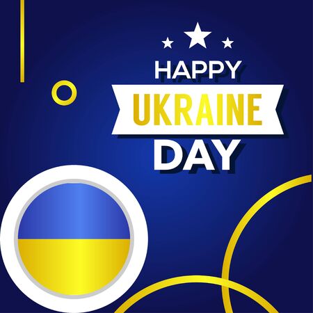 Ukraine Independence Day Vector Design For Banner or Backgroundのイラスト素材