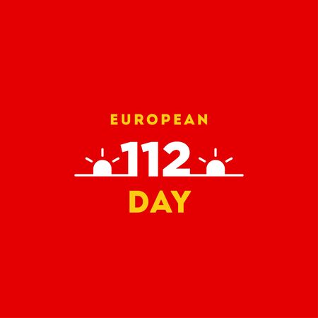 European 112 Day Vector Design For Banner or Backgroundのイラスト素材