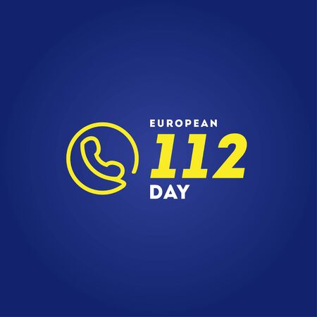 European 112 Day Vector Design For Banner or Backgroundのイラスト素材