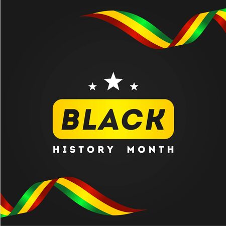Black History Month Vector Design For Banner or Backgroundのイラスト素材