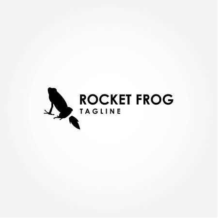 Frog Animal Silhouette Vector For Banner or Backgroundのイラスト素材