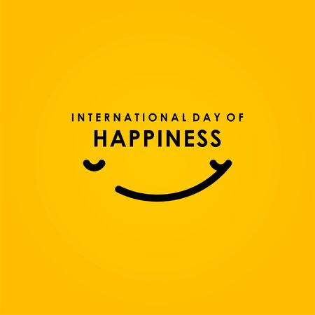 International Day Of Happiness Vector Designのイラスト素材