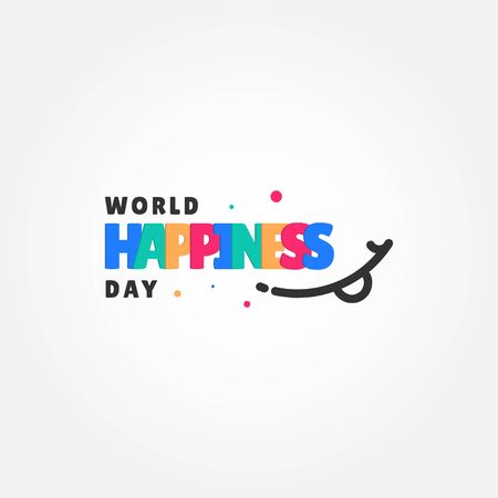 International Day Of Happiness Vector Designのイラスト素材
