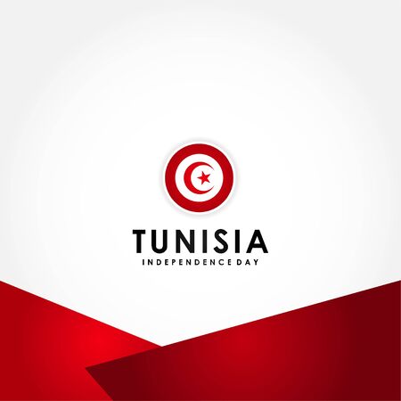 Tunisia Independence Day Vector Design For Banner or Backgroundのイラスト素材