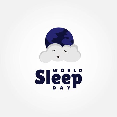 World Sleep Day Vector Design For Banner or Backgroundのイラスト素材