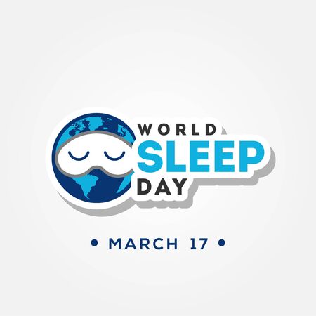 World Sleep Day Vector Design For Banner or Backgroundのイラスト素材