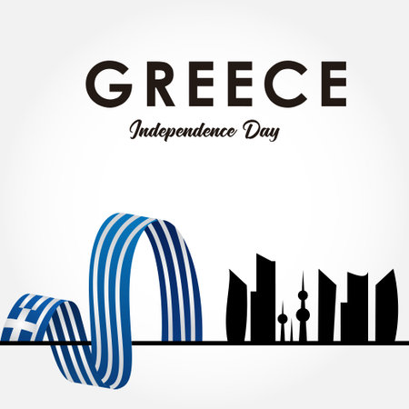 Greece Independence Day Vector Design For Banner or Backgroundのイラスト素材