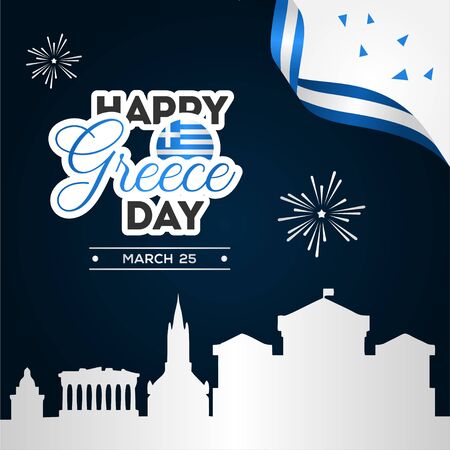 Greece Independence Day Vector Design For Banner or Backgroundのイラスト素材
