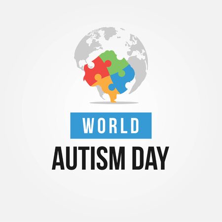 World Autism Day Vector Design For Banner or Backgroundのイラスト素材