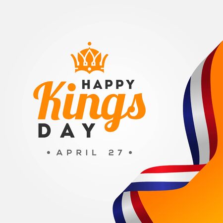Kings Day Vector Design For Banner or Backgroundのイラスト素材