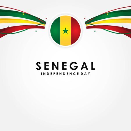 Senegal Independence Day Vector Design For Banner or Backgroundのイラスト素材