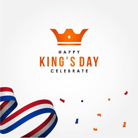 Kings Day Vector Design For Banner or Backgroundのイラスト素材