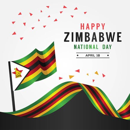 Zimbabwe Independence Day Vector Design For Banner or Backgroundのイラスト素材