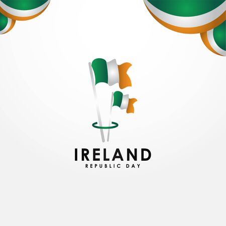 Ireland Independence Day Vector Design For Banner or Backgroundのイラスト素材